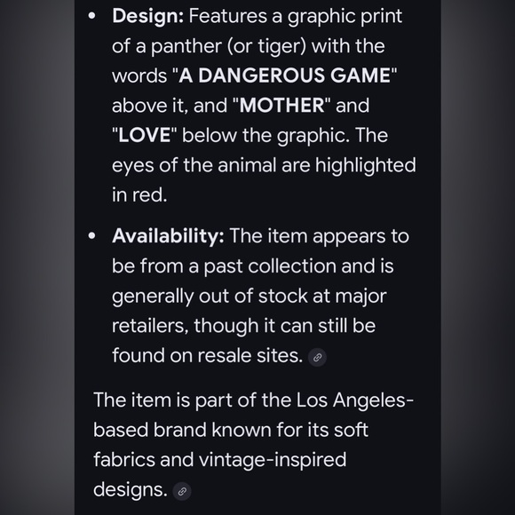 Mother Roar Brown Long Sleeve Shirt with Panther Graphic size S - Picture 3 of 11